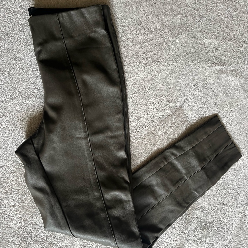 Faux leather pants
